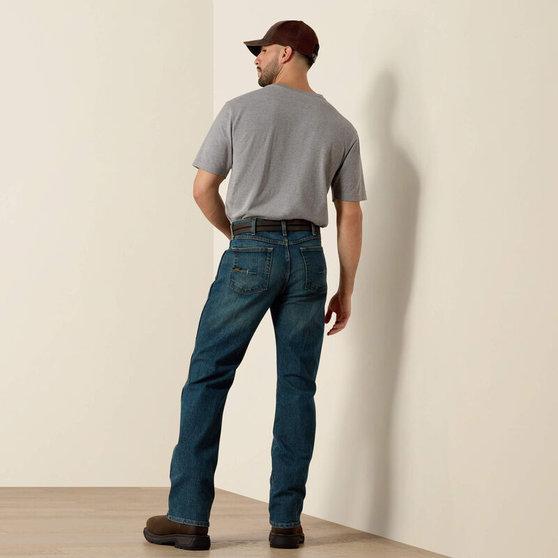 Ariat Mens Rebar M4 Relaxed DuraStretch Basic Boot Cut Jean, 10016221