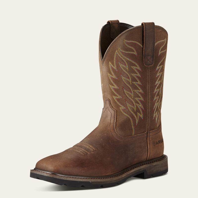 Ariat Men's Groundbreaker Wide Square Toe Steel Toe Work Boot, 10021108