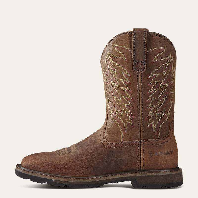 Ariat Men's Groundbreaker Wide Square Toe Steel Toe Work Boot, 10021108