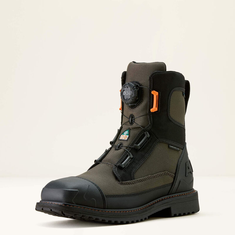 Ariat RigTEK Wildcat BOA 8" CSA Waterproof Wide Square Toe Composite Toe Work Boot 10035930