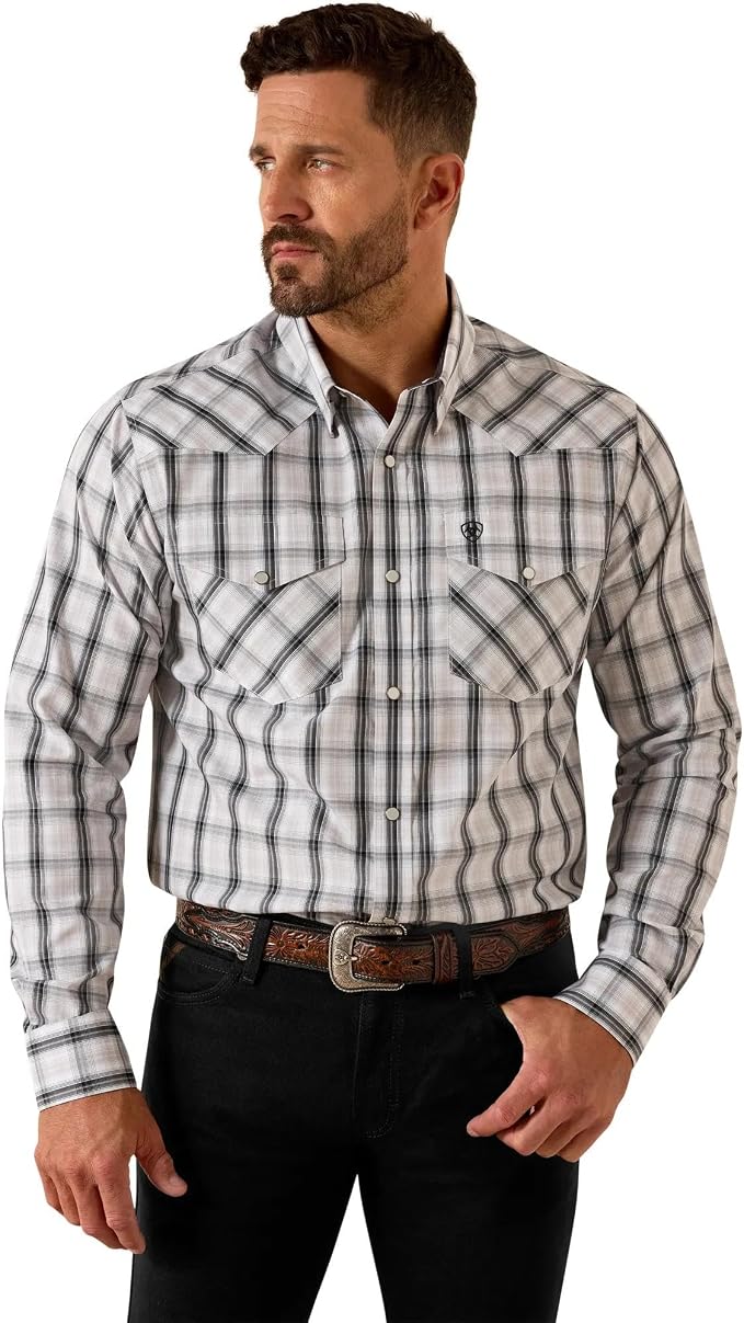 Ariat Men's Wrinkle Free Ari Fitted Snap Shirt, 10071024