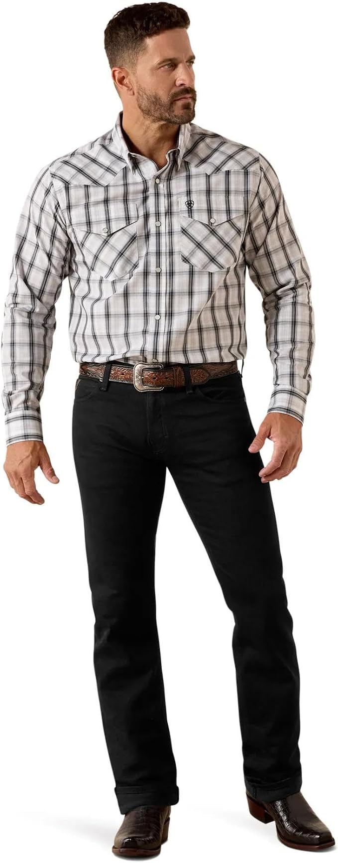 Ariat Men's Wrinkle Free Ari Fitted Snap Shirt, 10071024