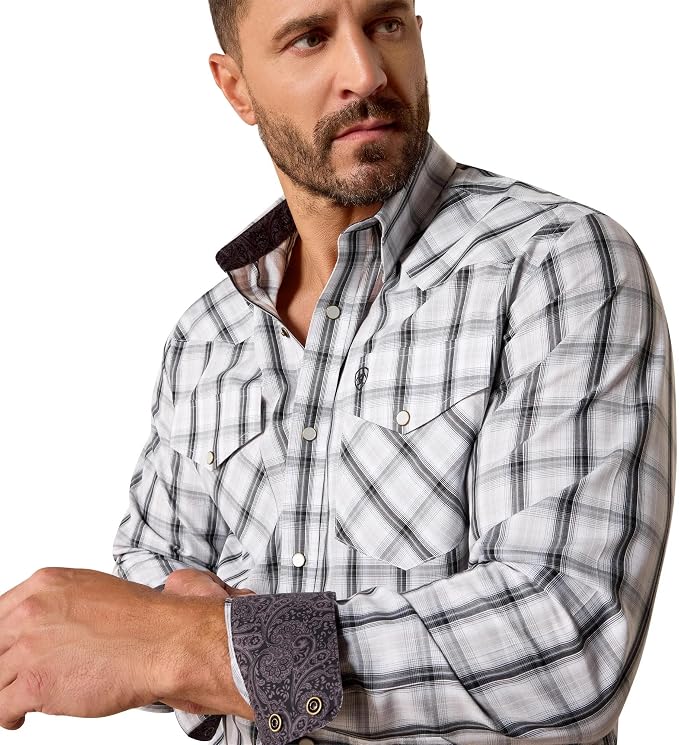 Ariat Men's Wrinkle Free Ari Fitted Snap Shirt, 10071024