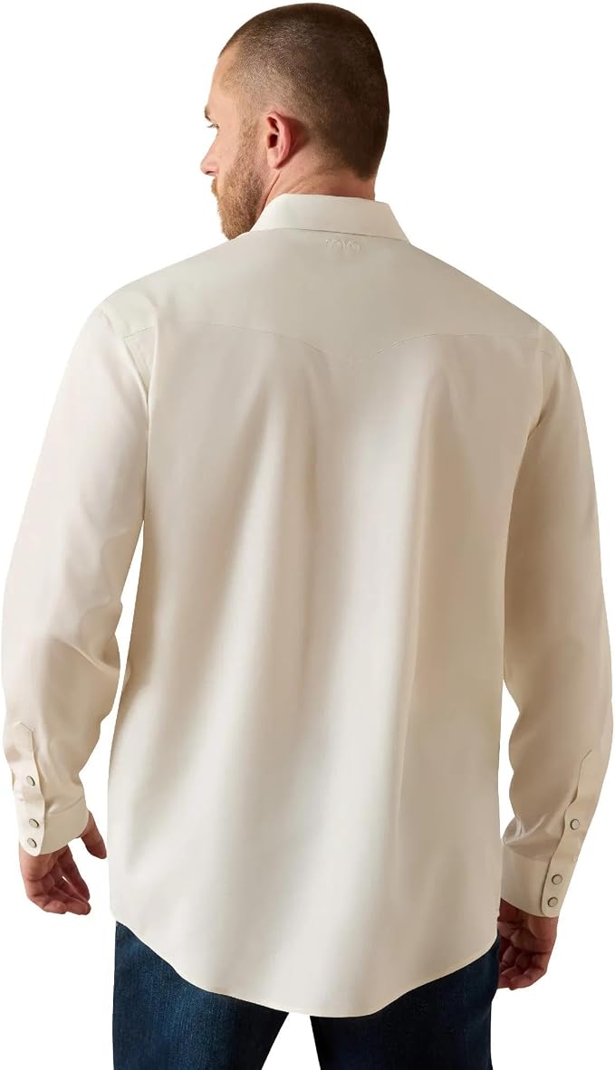 Ariat Men's Wrinkle Free Pinpoint Oxford Classic Fit Snap Shirt, 10071106