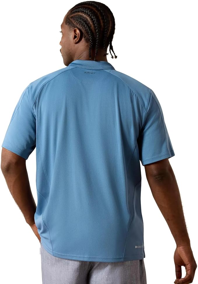 Ariat Men's Tek Polo, Captain's Blue 10071427