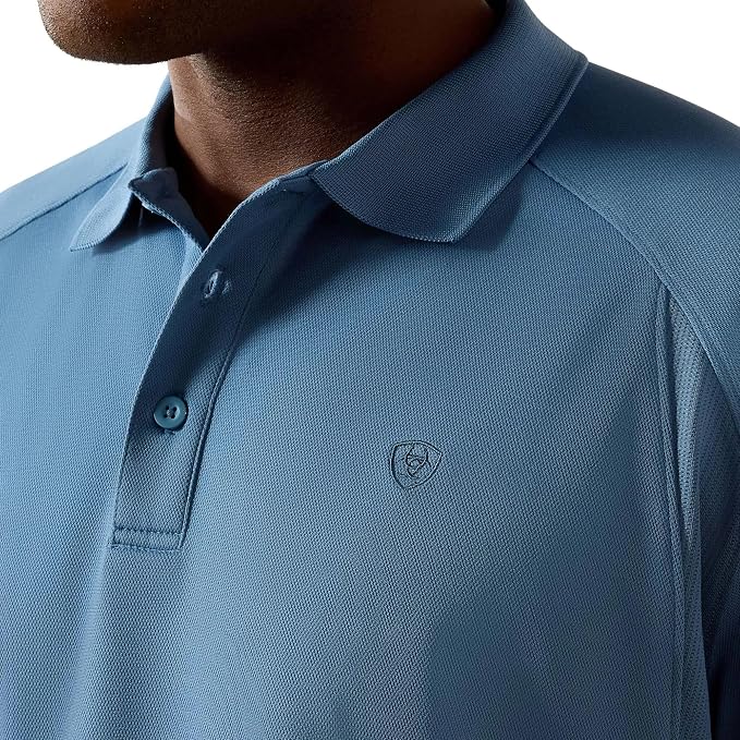 Ariat Men's Tek Polo, Captain's Blue 10071427