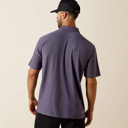 Ariat Men's Charger 2.0 Fitted Polo, Night Shadow 10071555