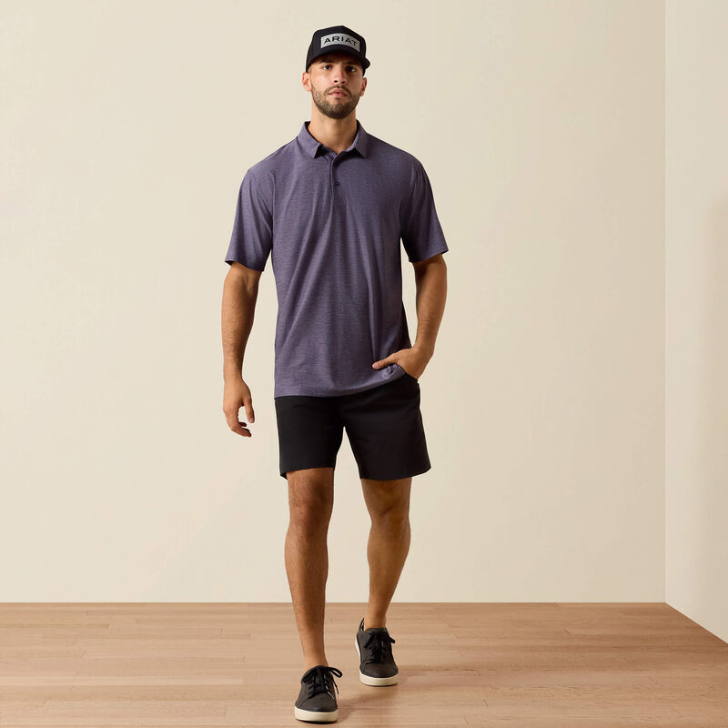 Ariat Men's Charger 2.0 Fitted Polo, Night Shadow 10071555