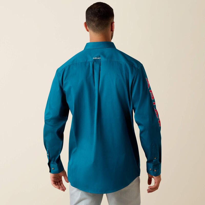Ariat Men's Team Logo Lightweight Twill Classic Fit Shirt, 10071684