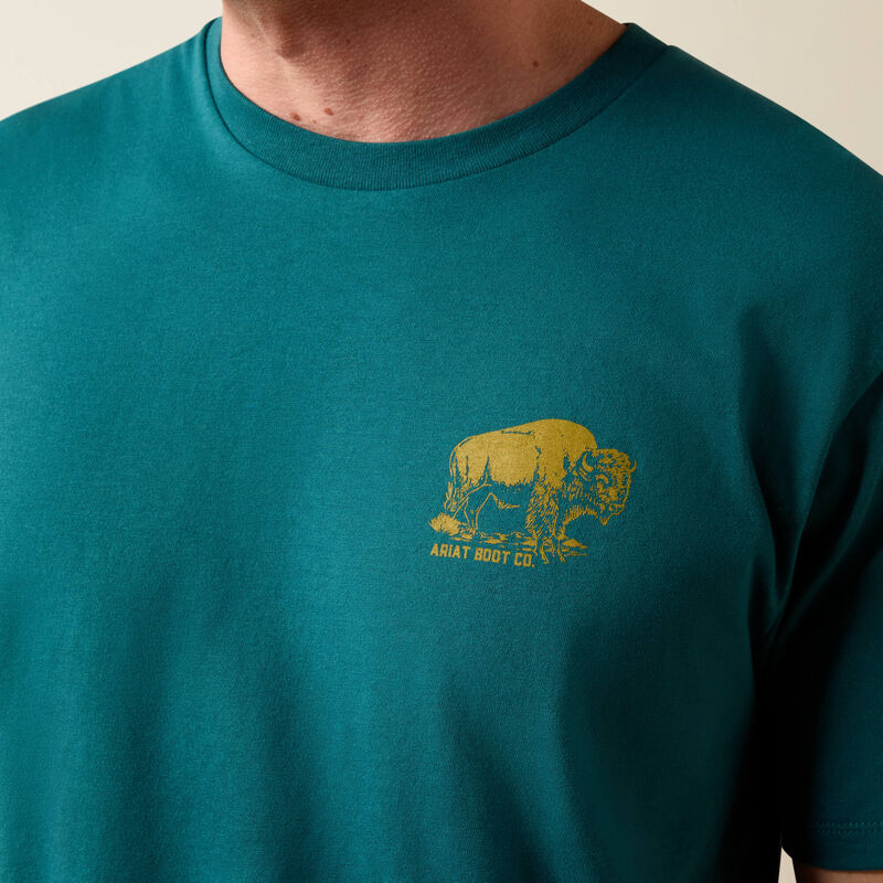 Ariat Men's Bison Wander Flag Classic Fit T-Shirt, 10073412
