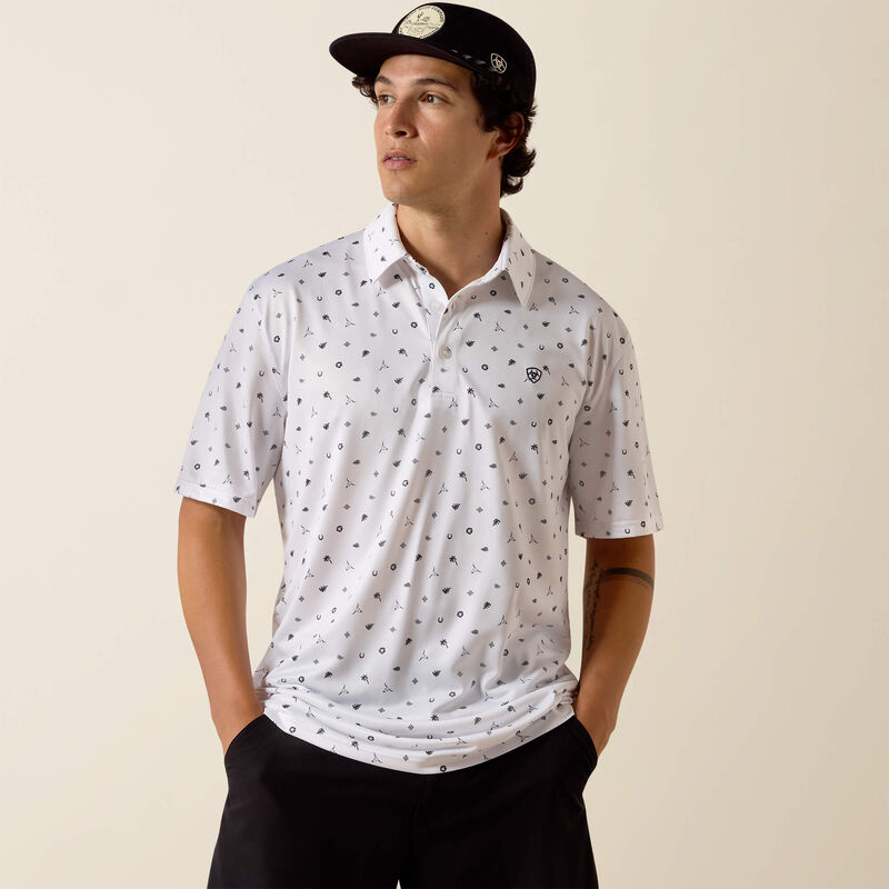 Ariat Men's All Over Print Polo, 10073470