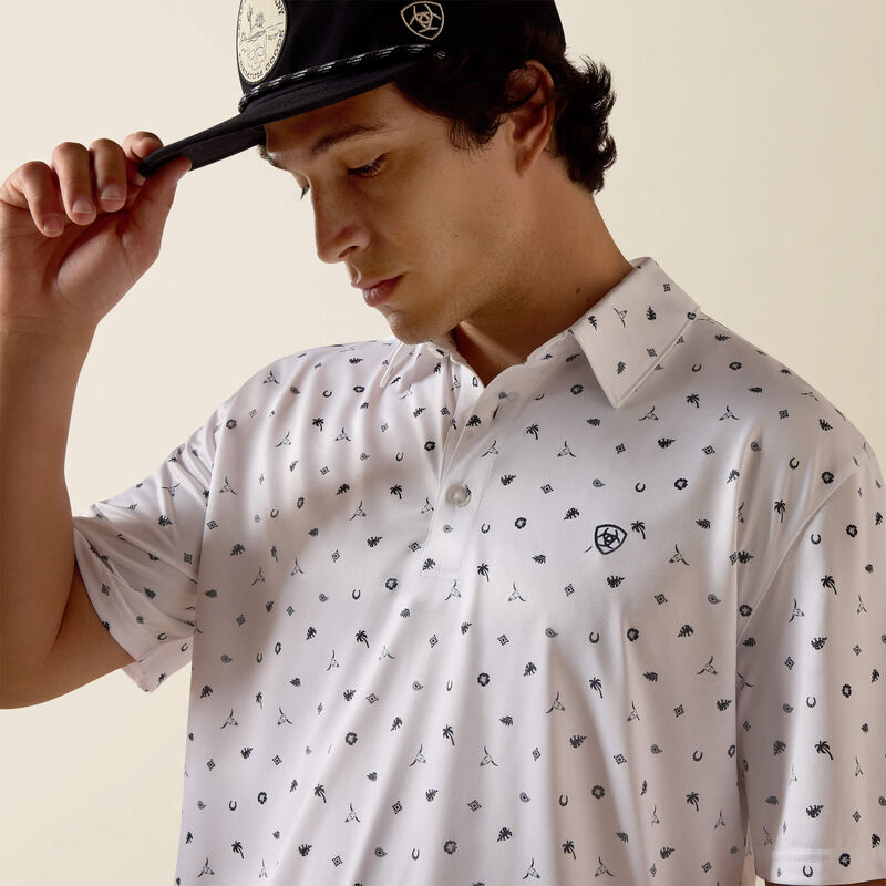 Ariat Men's All Over Print Polo, 10073470