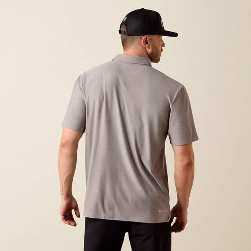 Ariat Men's Charger 2.0 Fitted Polo, Sky Rocket 10073474