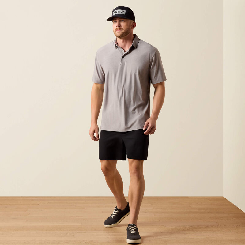 Ariat Men's Charger 2.0 Fitted Polo, Sky Rocket 10073474