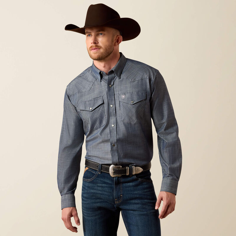 Ariat Men's Wrinkle Free Refined Slub Classic Fit Shirt, 10073488