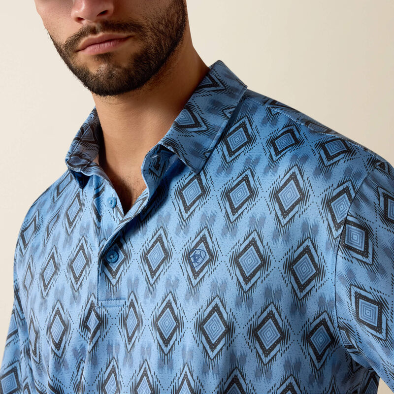 Ariat Men's 360 Airflow Polo, Blissful Blue 10073509