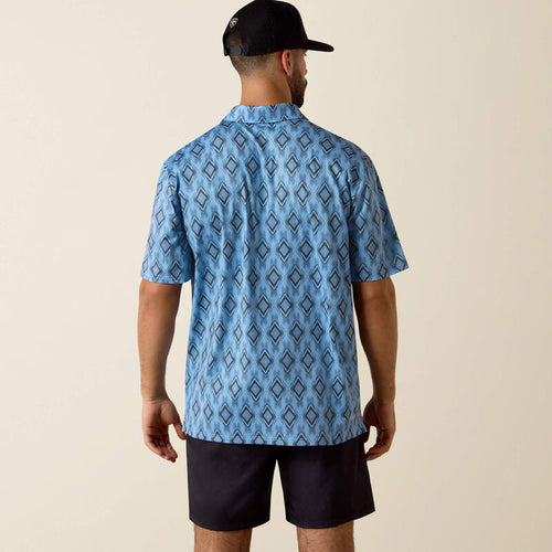 Ariat Men's 360 Airflow Polo, Blissful Blue 10073509