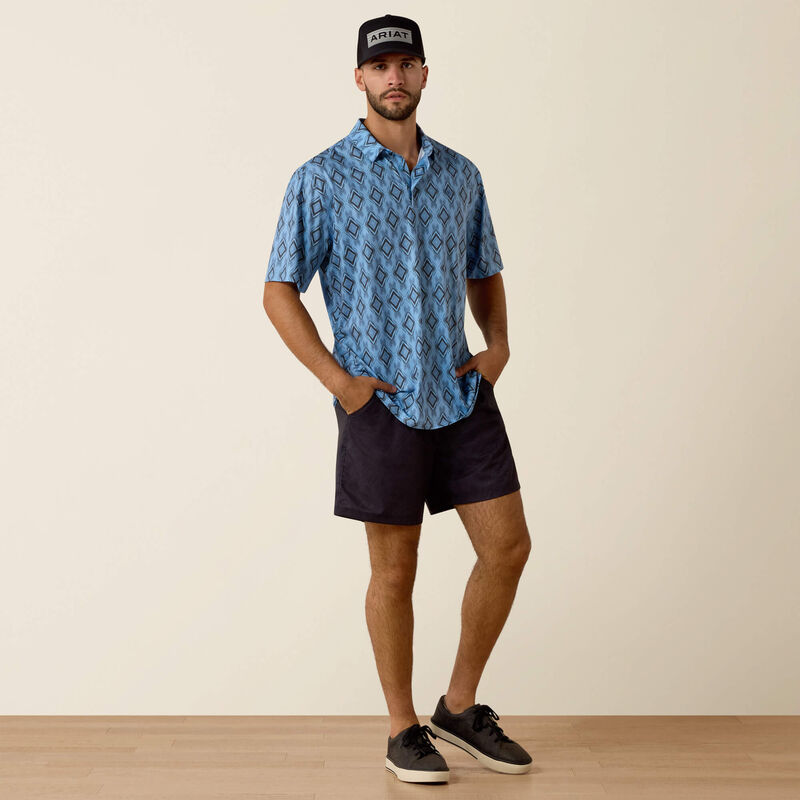 Ariat Men's 360 Airflow Polo, Blissful Blue 10073509
