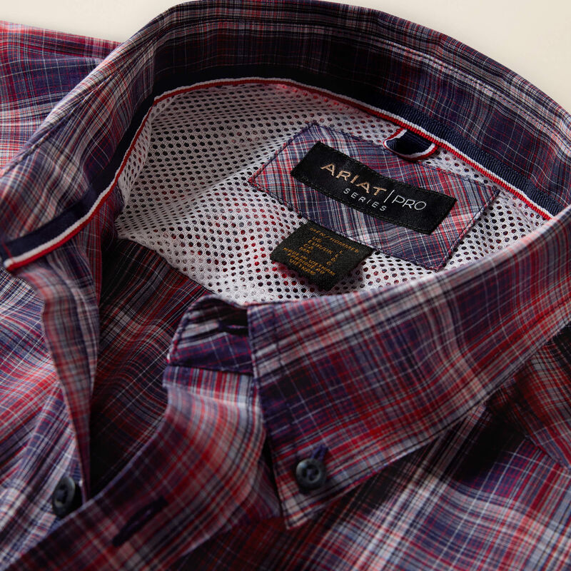 Ariat Men's Pro Series Blaze Classic Fit Shirt, Evening Blue Plaid 10073563