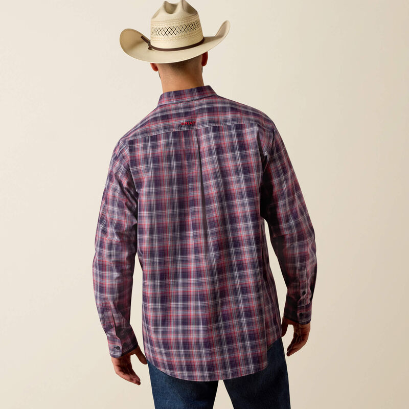 Ariat Men's Pro Series Blaze Classic Fit Shirt, Evening Blue Plaid 10073563