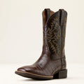 Ariat Men's Sport Latigo Wide Square Toe Cowboy Boot Chocolate Croc Print, 10074167
