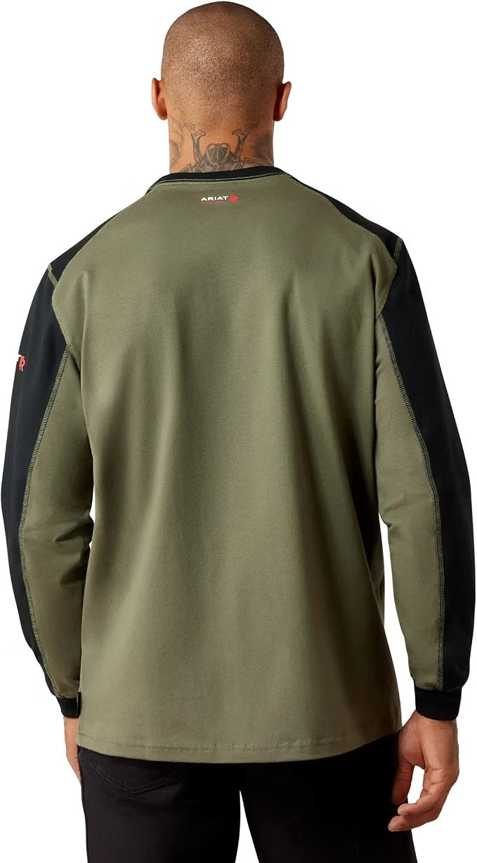Ariat Men's Fr Colorblock Baseball Long Sleeve T-Shirt, 10079241