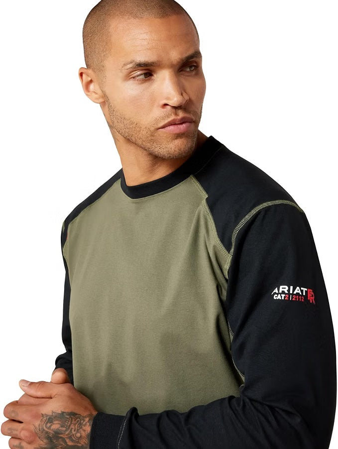 Ariat Men's Fr Colorblock Baseball Long Sleeve T-Shirt, 10079241
