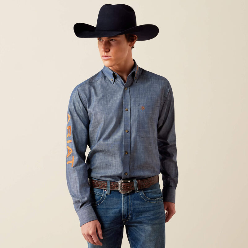 Ariat Men's Team Logo Twill Fitted Shirt, 10079641