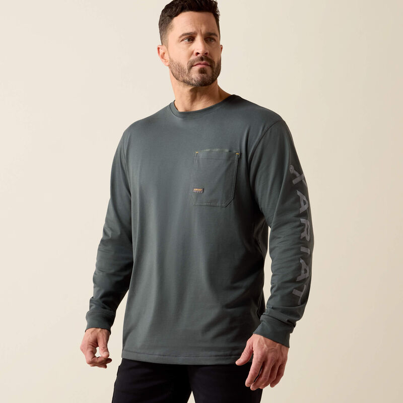 Ariat Men's Rebar Workman Bolt Skull T-Shirt, 10079774
