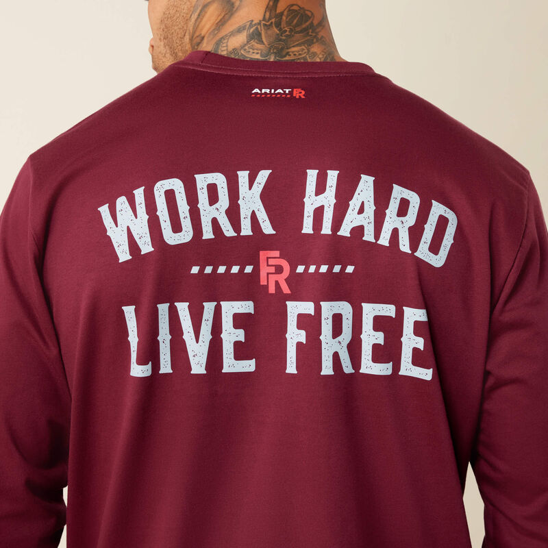 Ariat FR Work Hard Live Free T-Shirt, 10079791