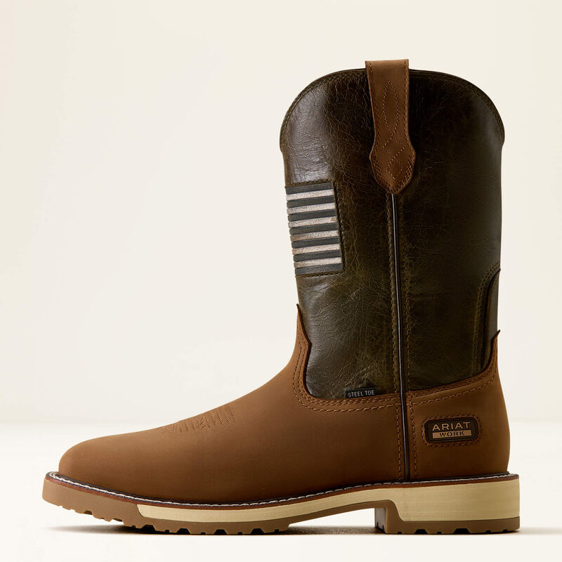 Ariat Men's Activator Patriot Wide Square Toe Steel Toe Work Boot, 10080468