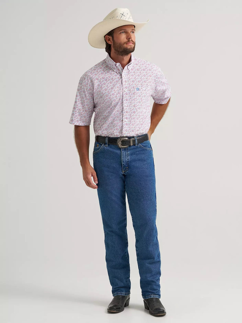 Wrangler® George Strait™ Short Sleeve One Pocket Button Down Shirt, 2379061