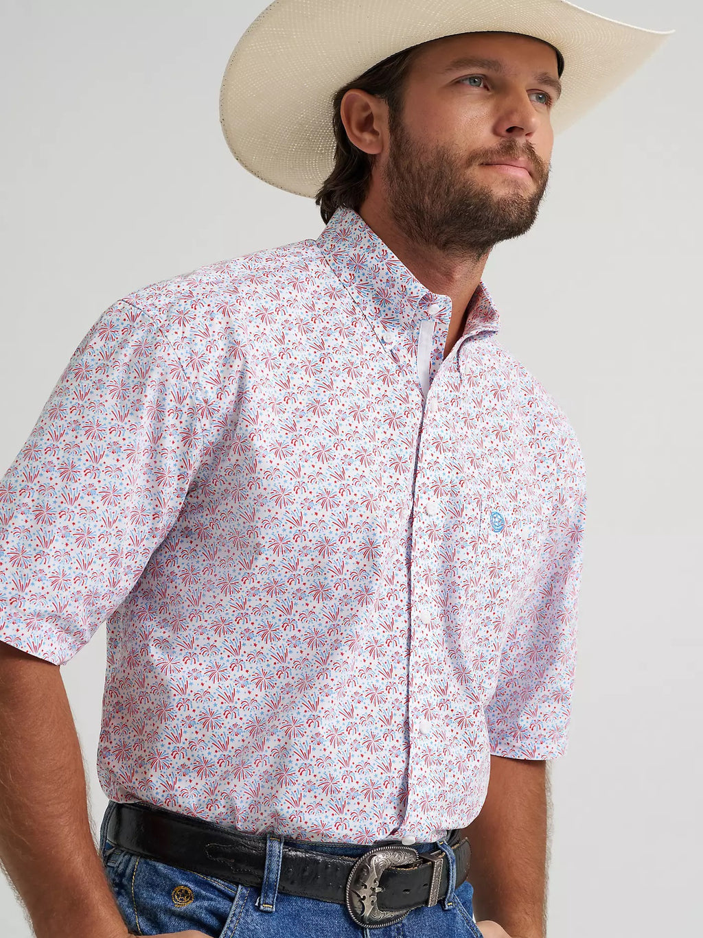 Wrangler® George Strait™ Short Sleeve One Pocket Button Down Shirt, 2379061