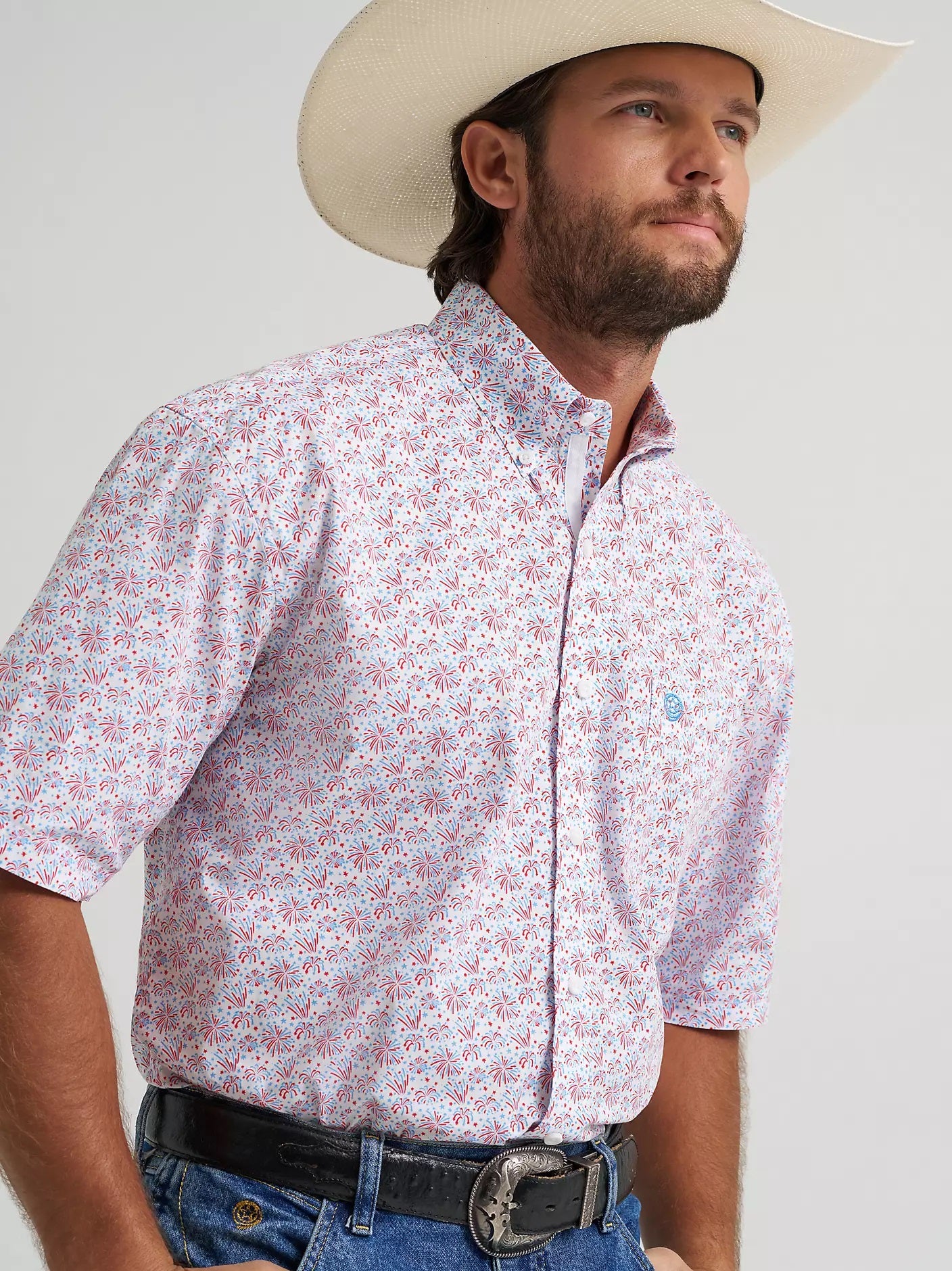 Wrangler® George Strait™ Short Sleeve One Pocket Button Down Shirt, 2379061