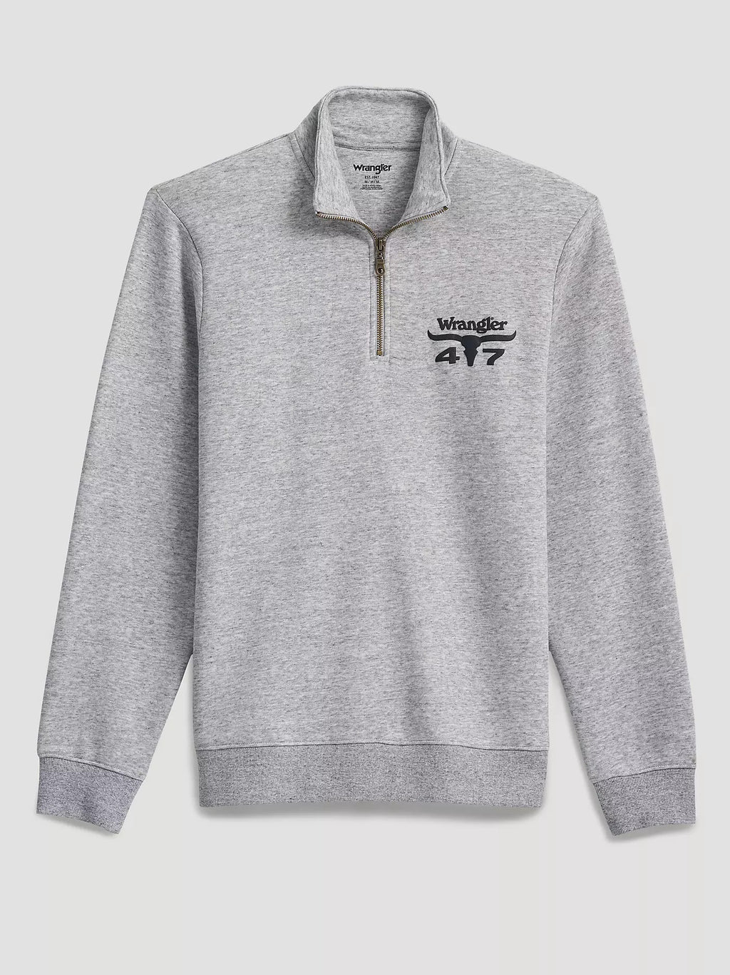Wrangler Men's Longhorn Quarter Zip Pullover, 112384016