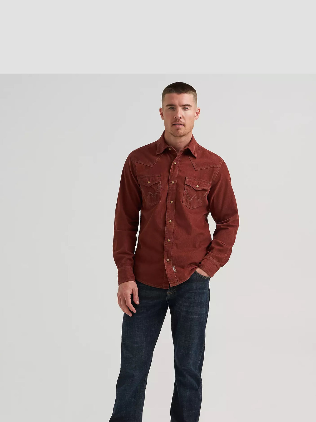 Wrangler® Men's Retro® Premium Western Snap Corduroy Shirt, 112384767