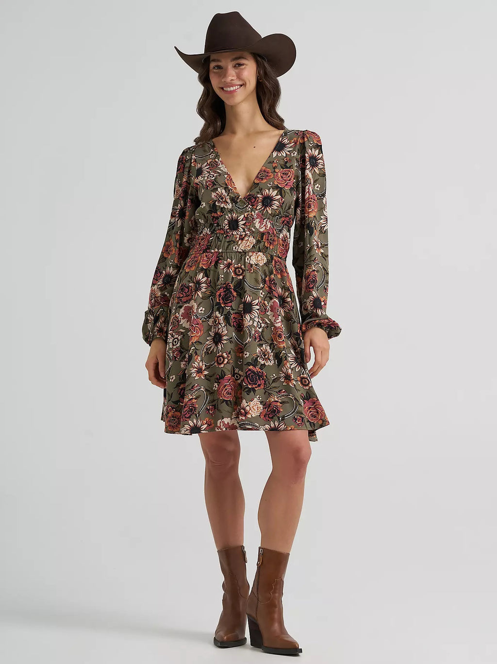 Wrangler Women's Wrangler Floral Smocked Dress, 112385317