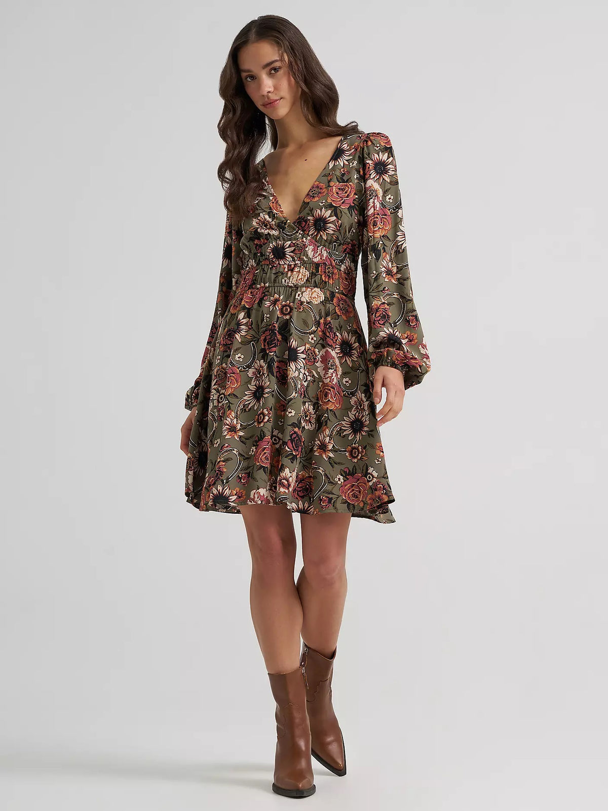 Wrangler Women's Wrangler Floral Smocked Dress, 112385317