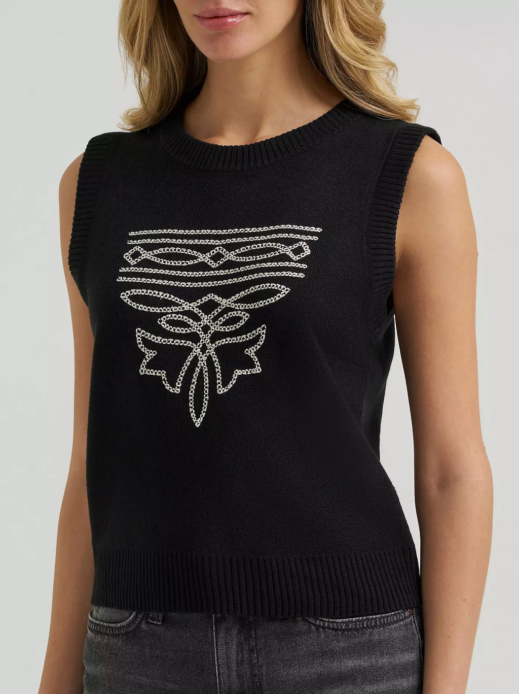 Wrangler Women’s Wrangler Western Stitch Sweater Vest, 112385440