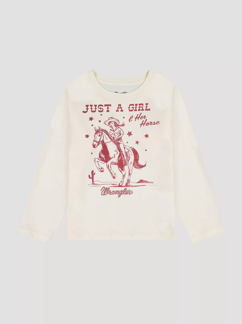 Wrangler Girl's Long Sleeve Cowgirl Graphic Tee, 112385509