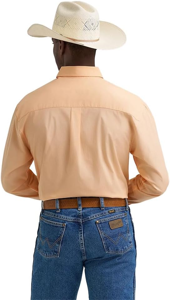 Wrangler Men's George Strait Peach Shirt, 2374608
