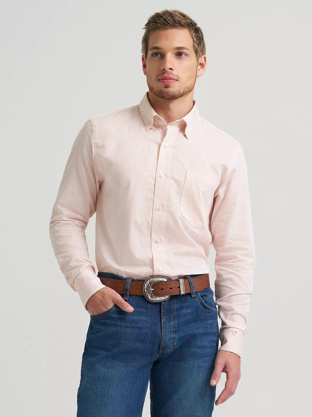 Wrangler Men's Cody Johnson One Pocket Button Down Shirt, 2378973