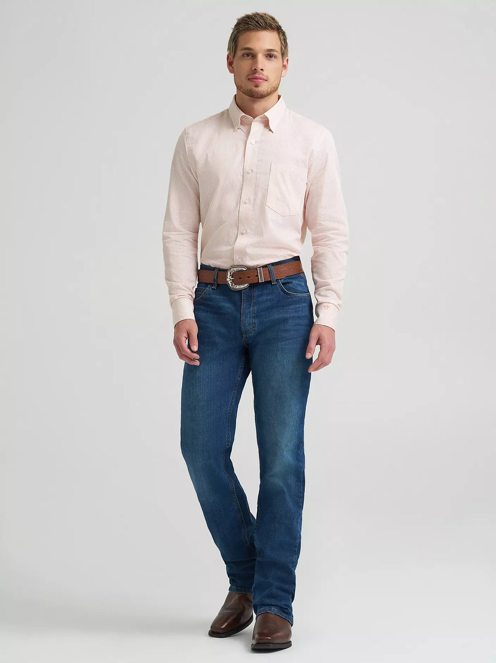 Wrangler Men's Cody Johnson One Pocket Button Down Shirt, 2378973