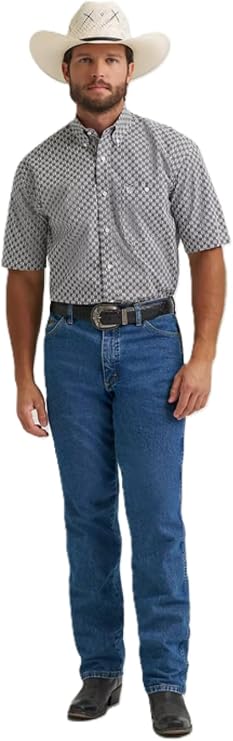 Wrangler® Men's George Strait™ Short Sleeve One Pocket Button Down Shirt, 2379058
