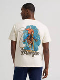 Wrangler Men's Roper Action Graphic T-Shirt, Antique White 383989