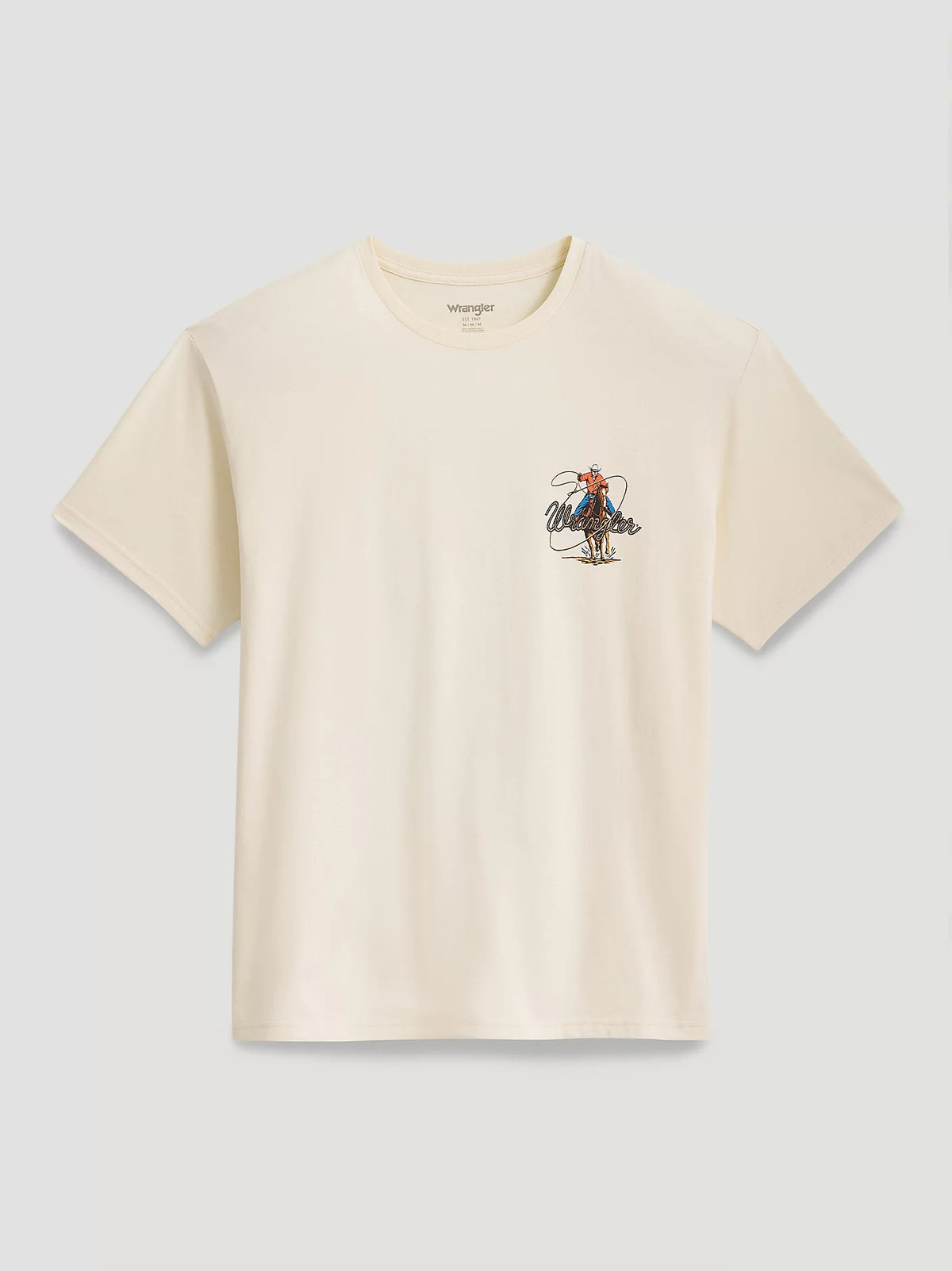 Wrangler Men's Roper Action Graphic T-Shirt, Antique White 383989