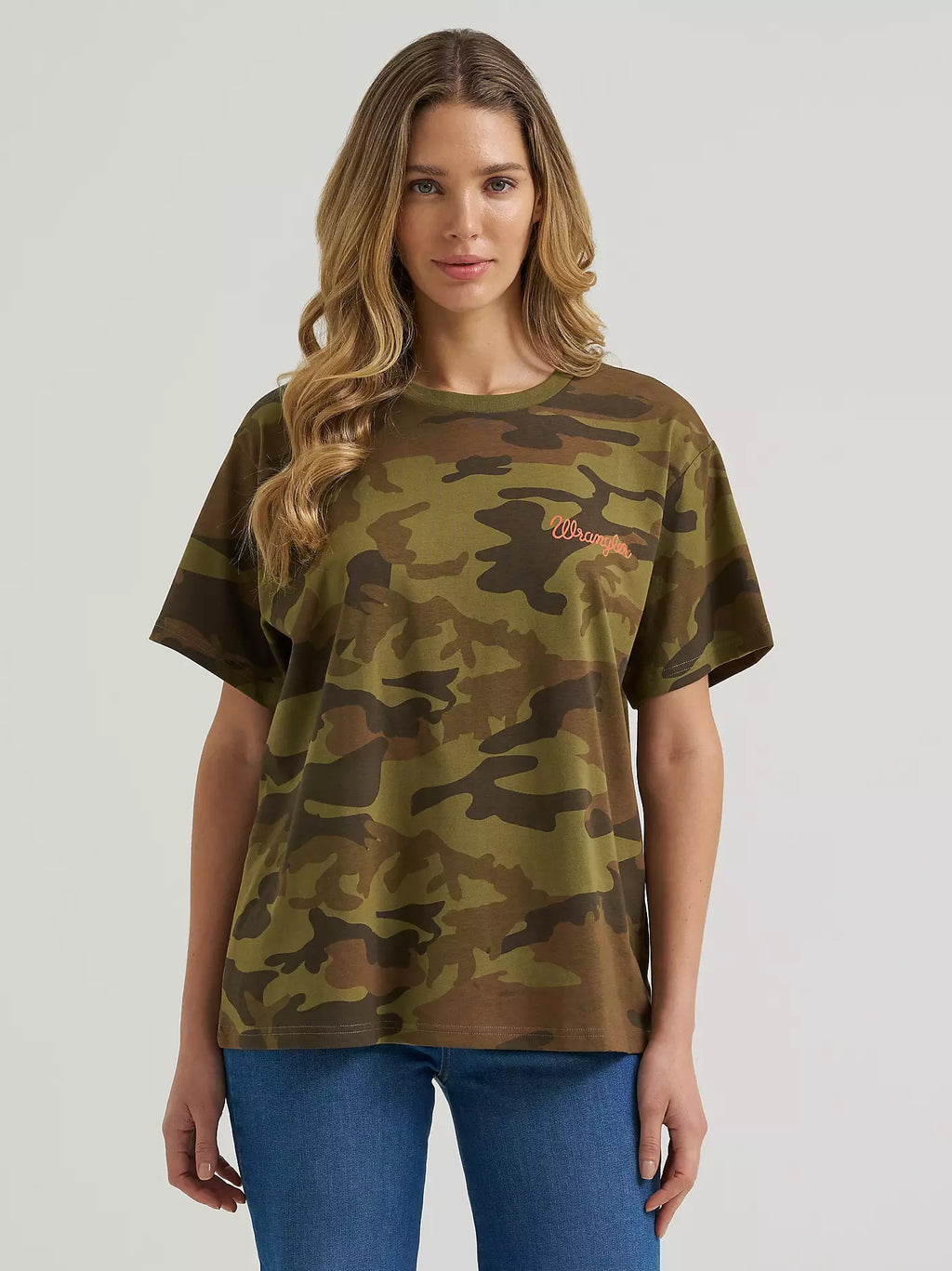 Wrangler Women's Cowboy Camo Girlfriend Graphic Tee, 384029