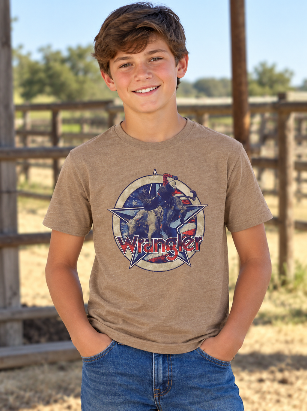 Wrangler Boy's Americana Star Graphic T-Shirt, 384127