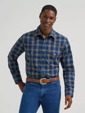Wrangler Men's Wrinkle Resist Long Sleeve Western Snap Plaid Shirt, 385340