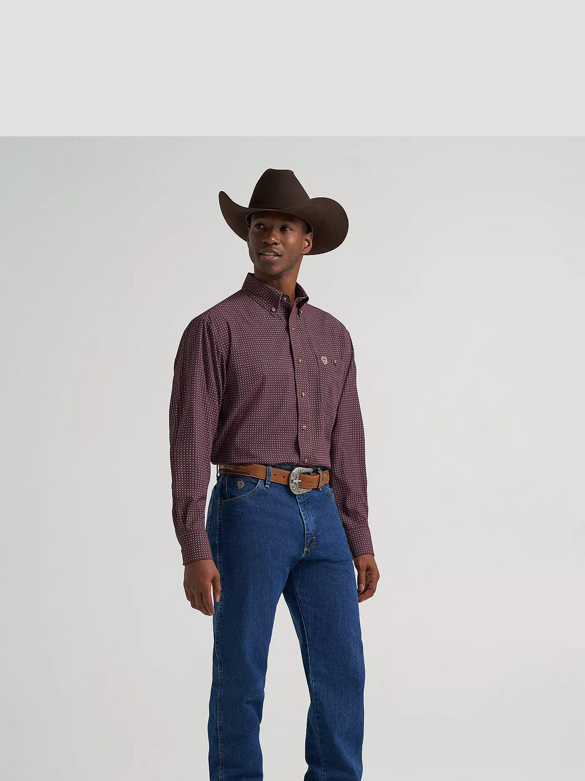 Wrangler® Men's George Strait™ Performance Button Down Shirt, 385344